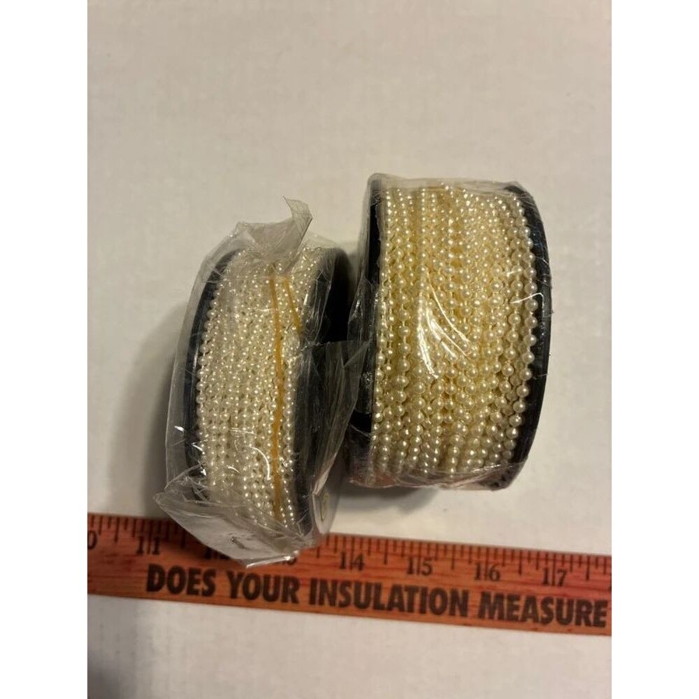 Two new rolls : faux pearl bead garland